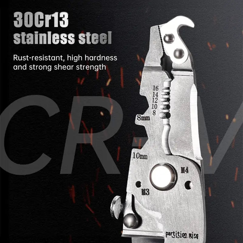Sikunuo | Foldable 8-in-1 Wire Stripper for Electrical Work