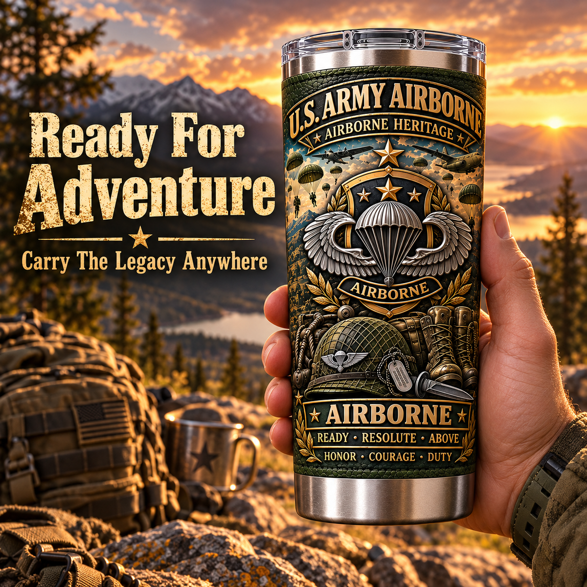 U.S. Army Airborne Heritage Insulated Travel Tumbler