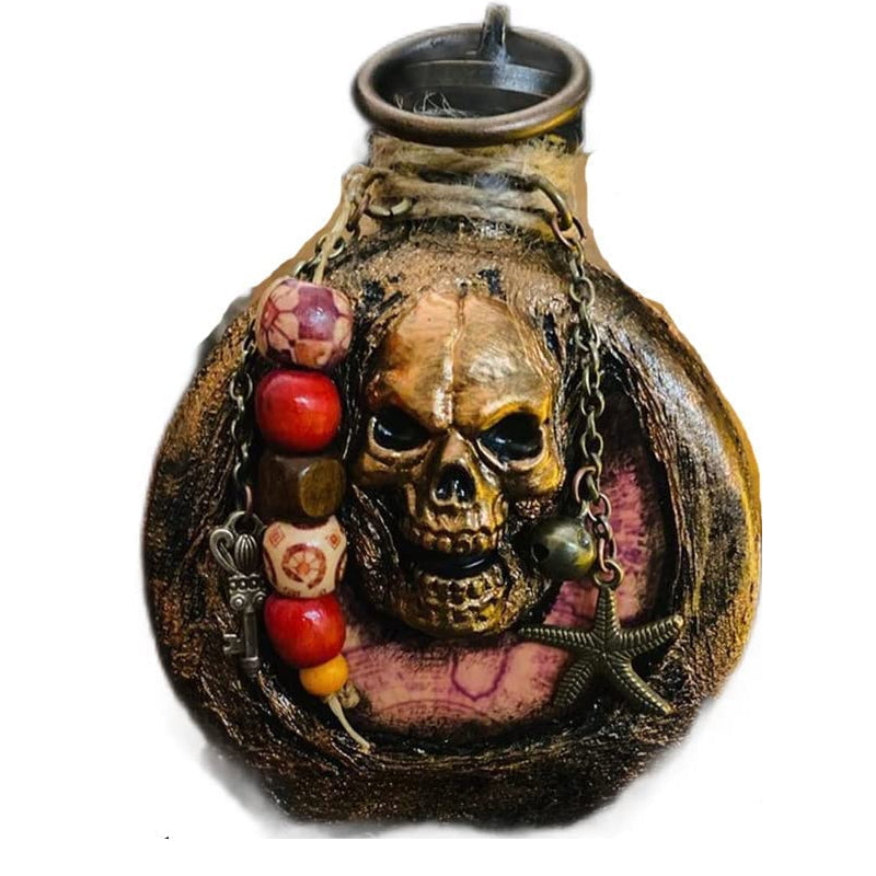 Skull Pirate Rum Bottle made of Resin | Sikunuo