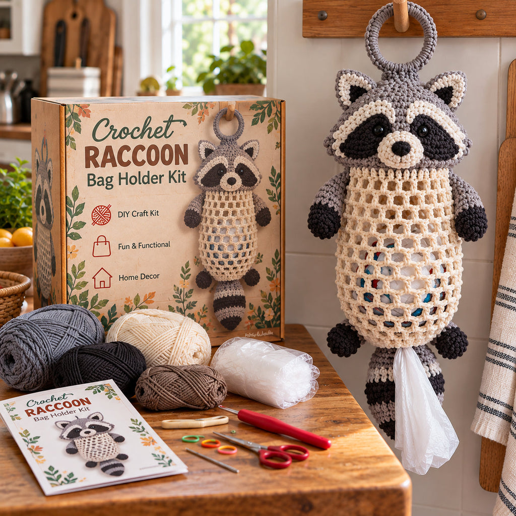 Crochet Animal Bag Holder DIY Kit