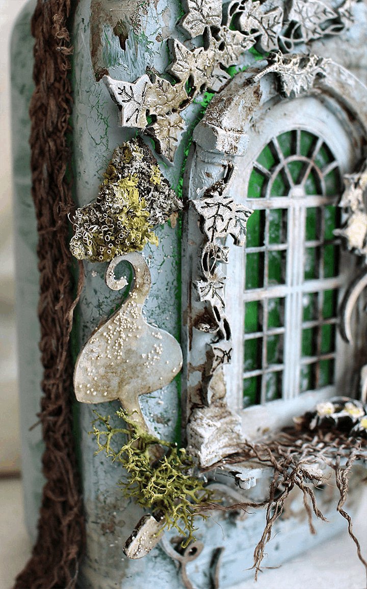 Sikunuo | Altered Art Bottle - Mystical forest stories