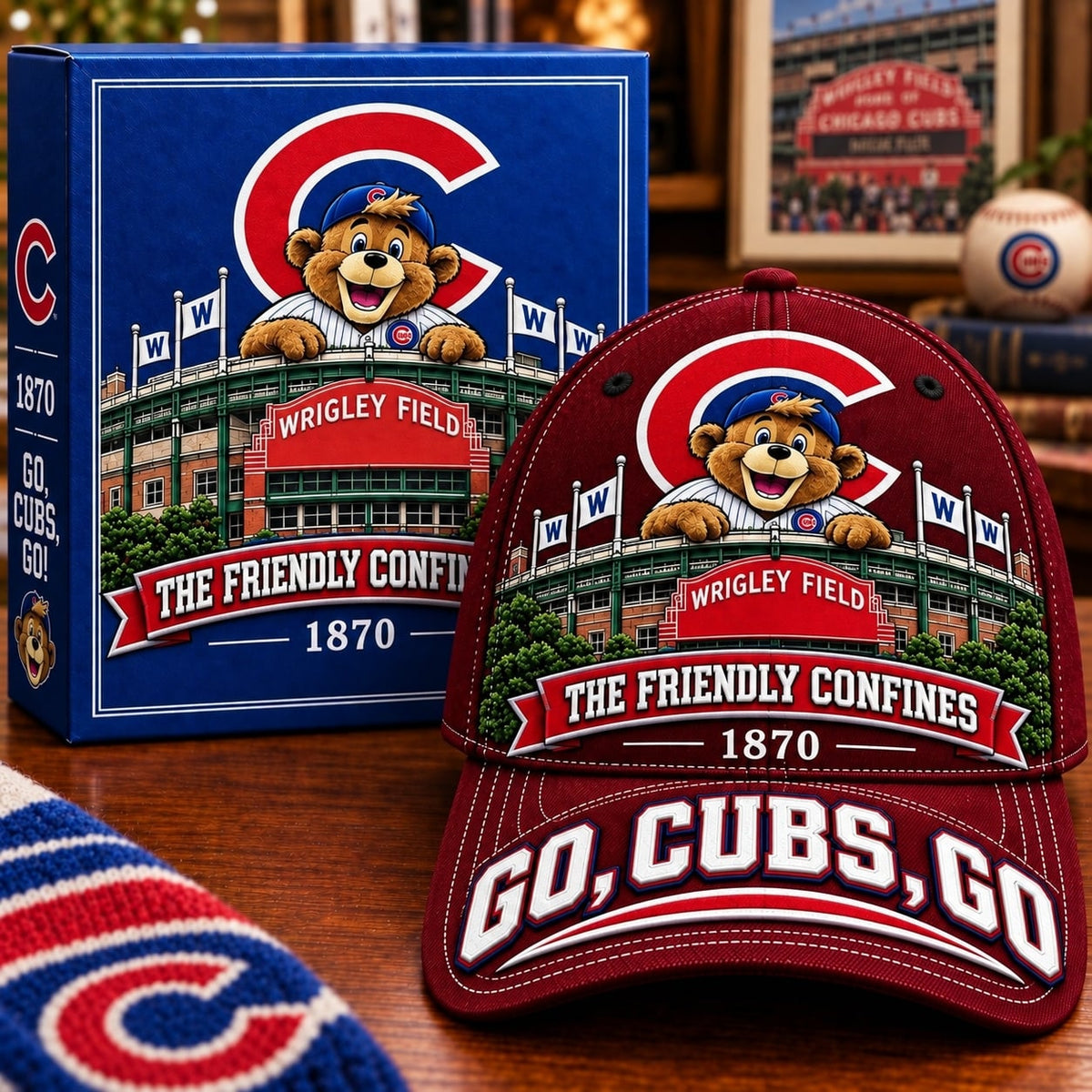 “GO, CUBS, GO” 1870 Heritage Commemorative Cap