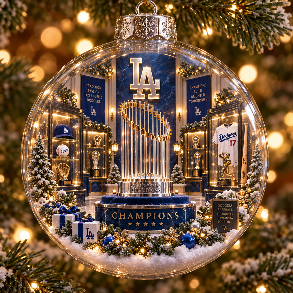 Think Blue — Light-Up Baseball Ornament