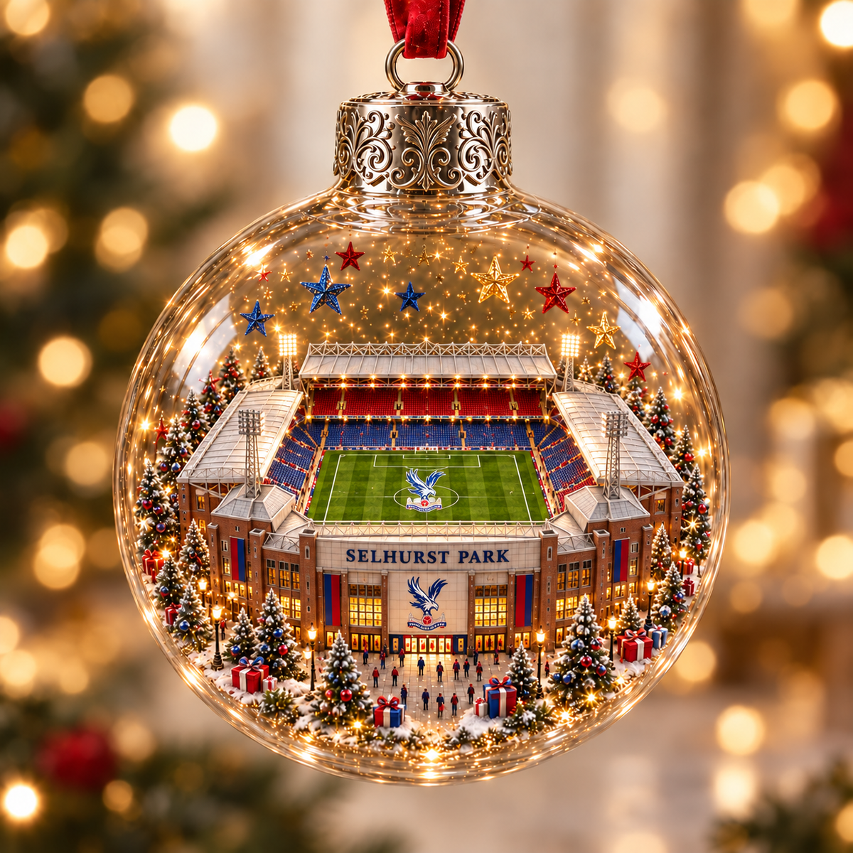 Bring the Stadium Home — Light-Up Football Stadium Christmas Ornament