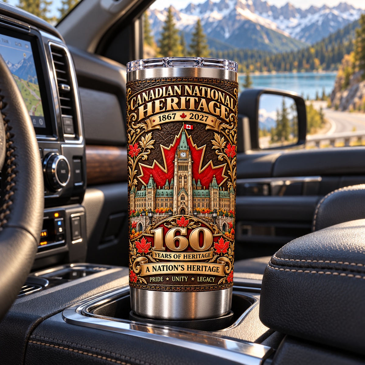 Canada 160th Anniversary National Heritage Insulated Travel Tumbler