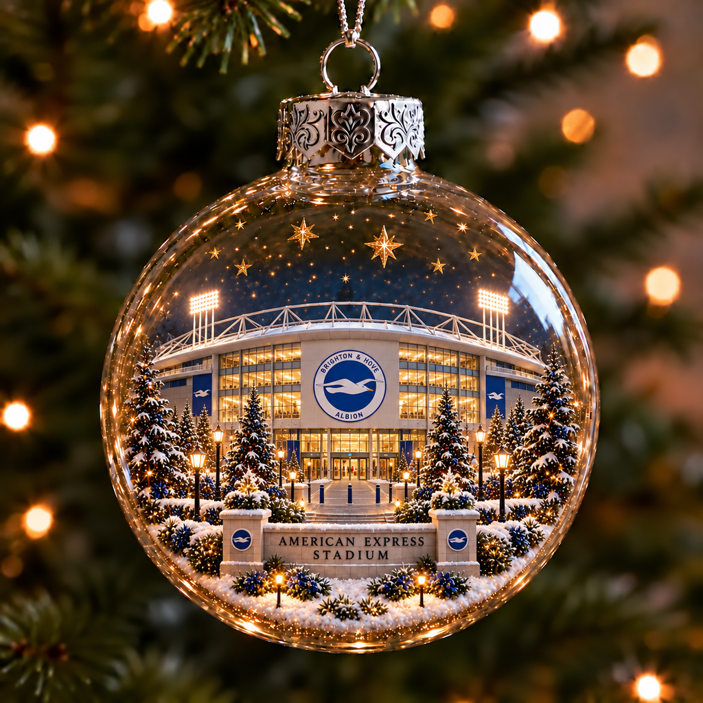 Light-Up Football Stadium Christmas Ornament