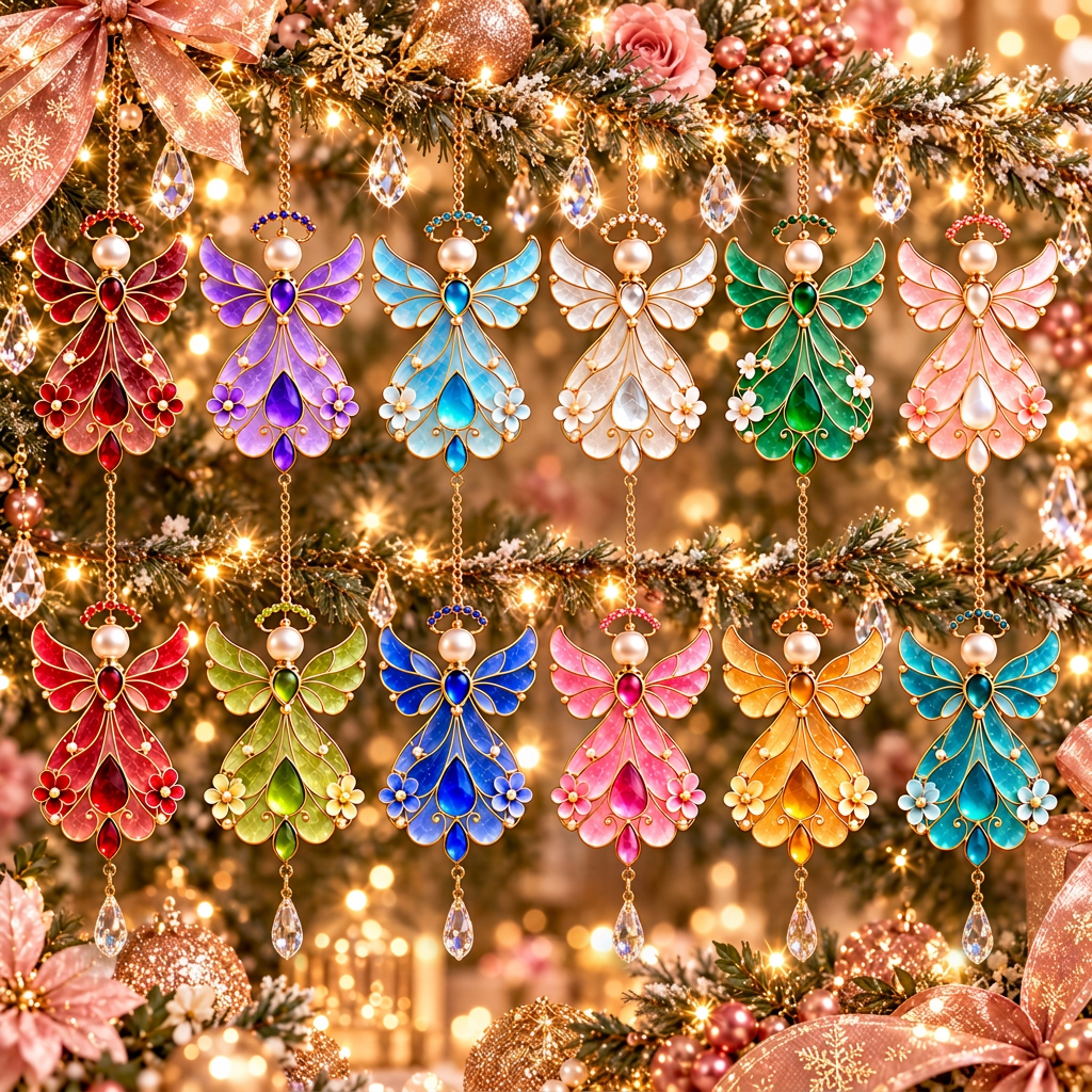 12-Month Birthstone Angel Ornament Collection