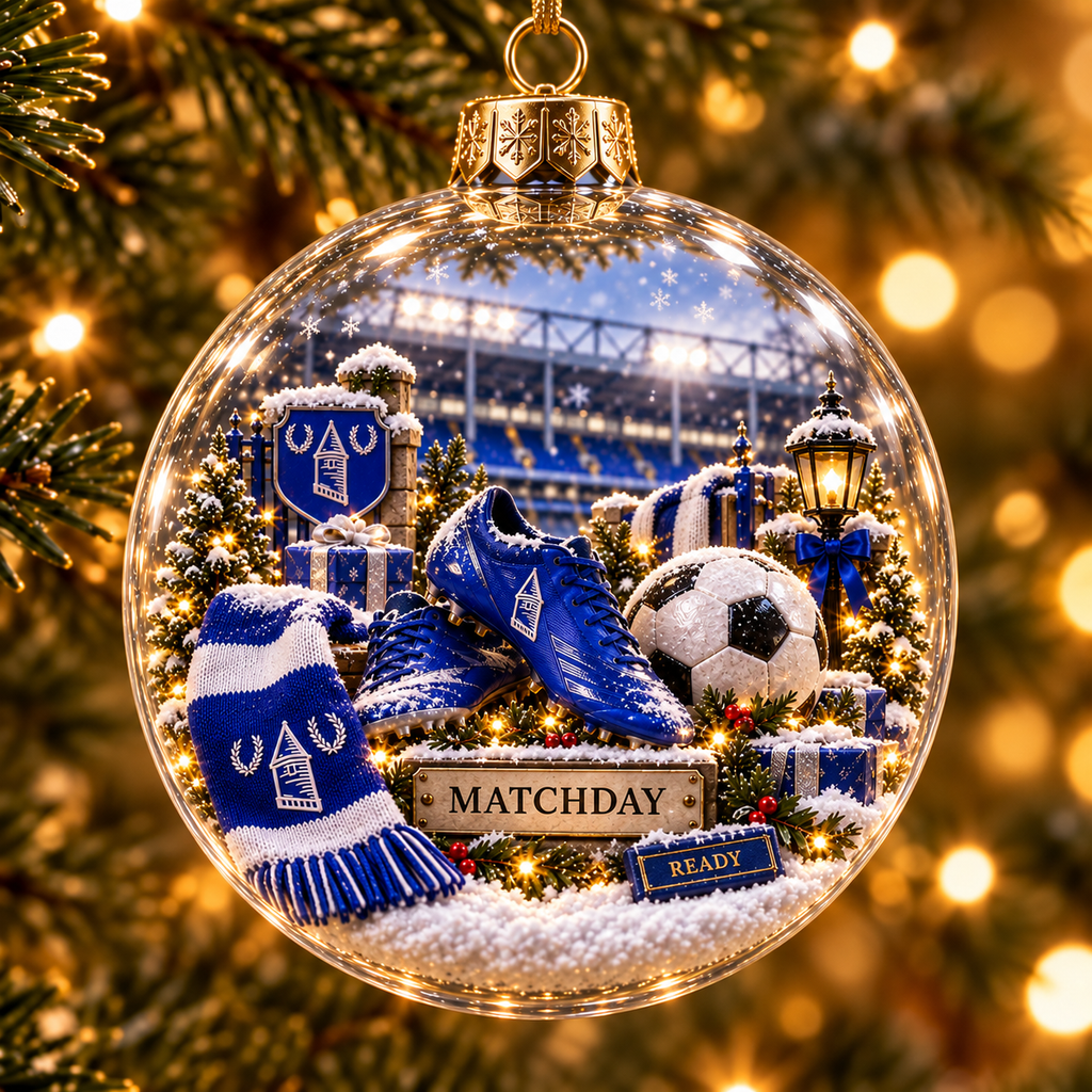 Nil Satis Nisi Optimum Light-Up Football Christmas Globe Ornament