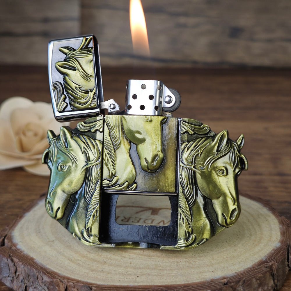 Belt Buckle with Lighter
