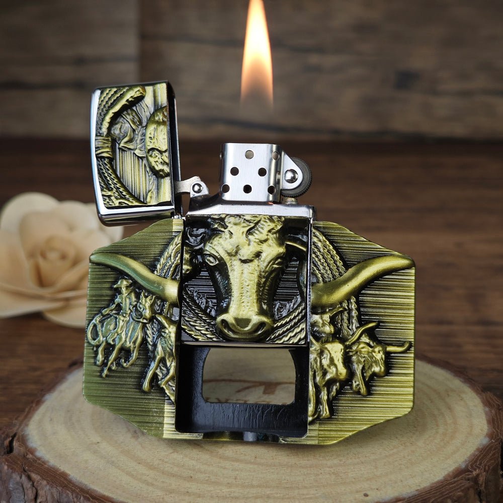 Belt Buckle with Lighter