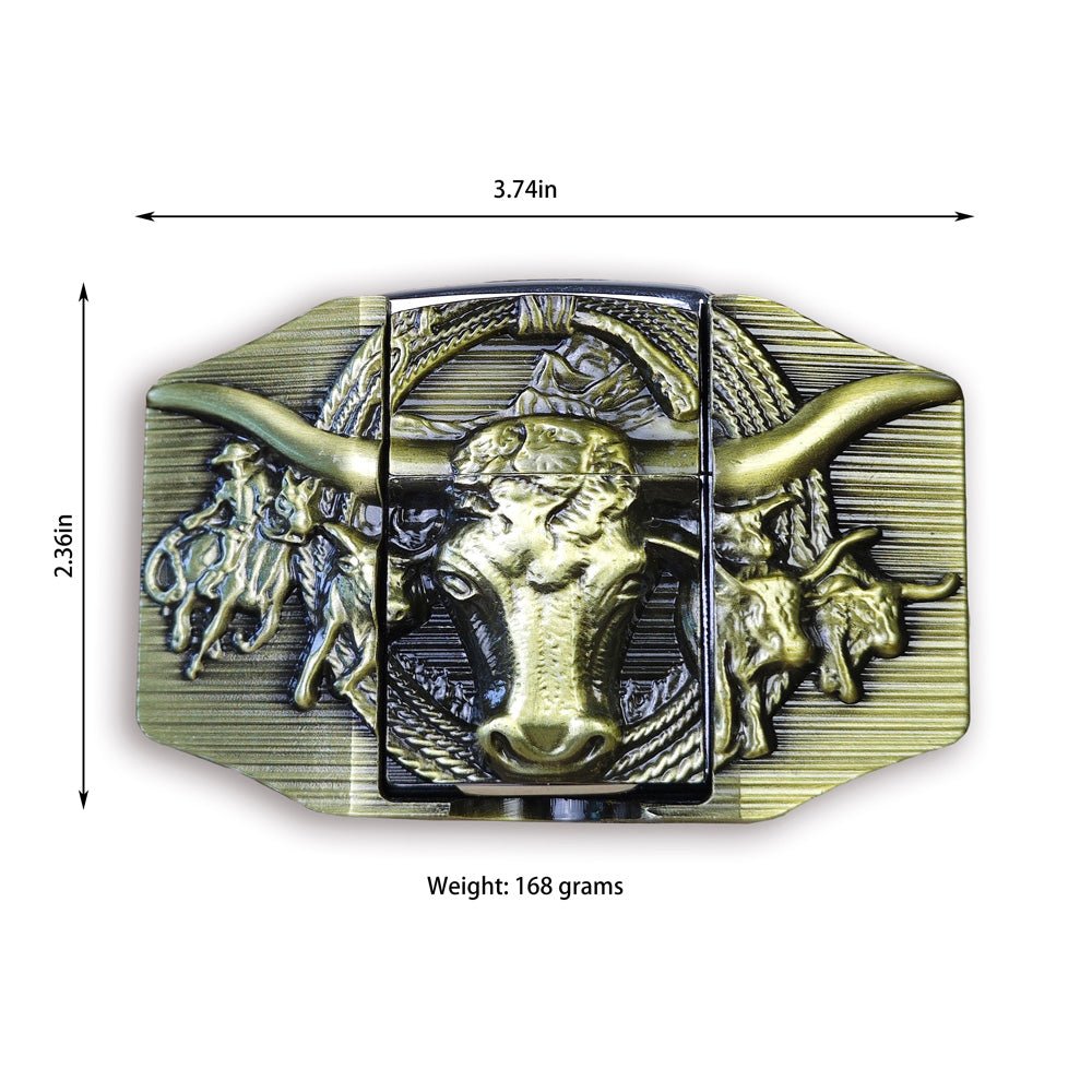 Belt Buckle with Lighter