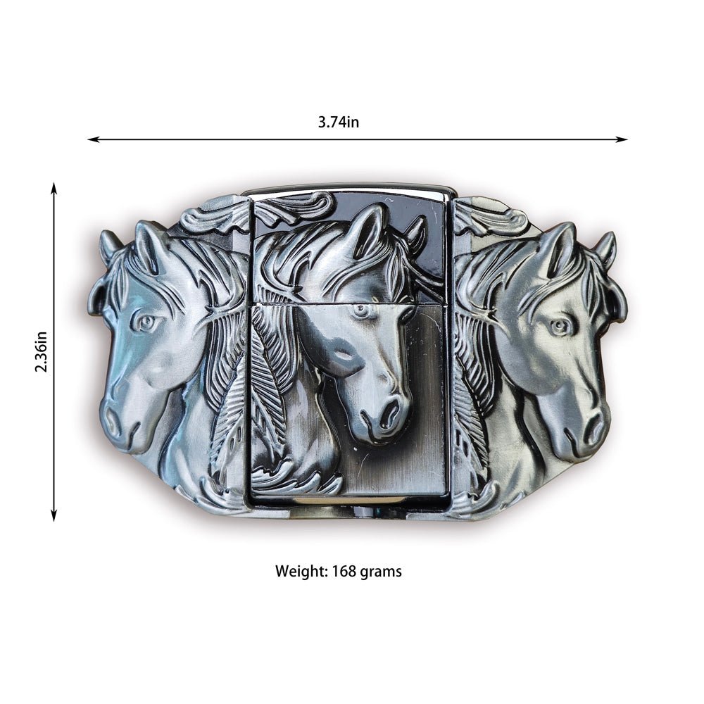 Belt Buckle with Lighter