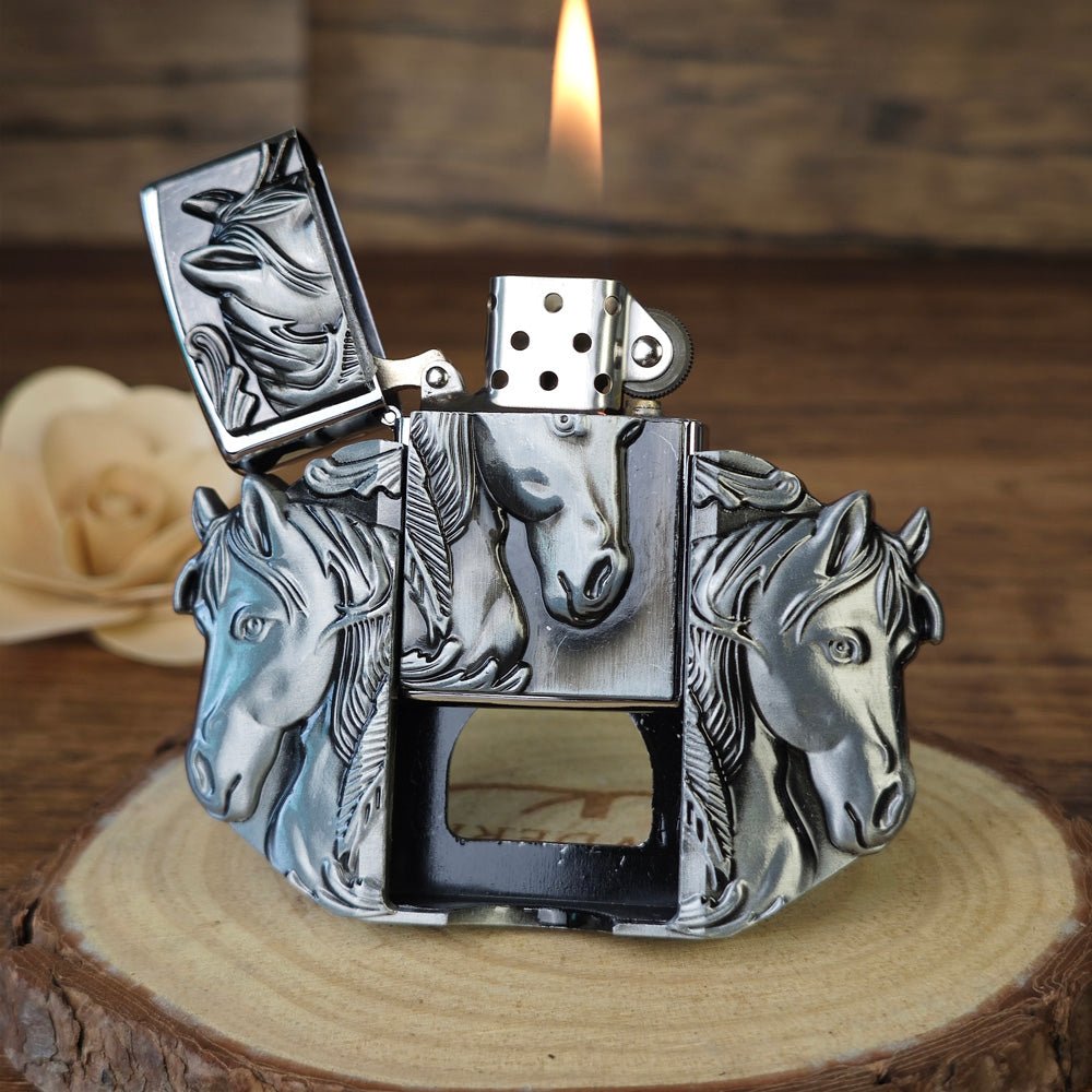 Belt Buckle with Lighter