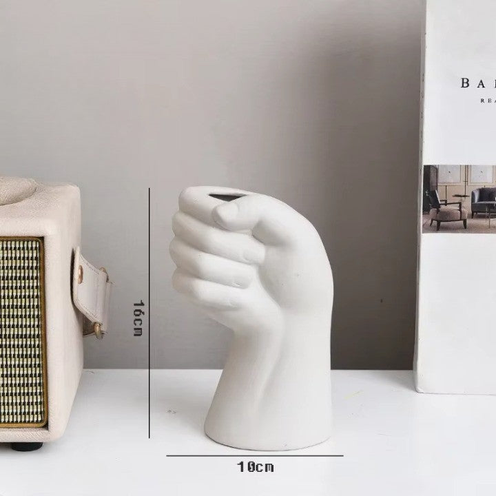 Sikunuo | Artistic Hand Gesture Ceramic Tabletop Flower Vase
