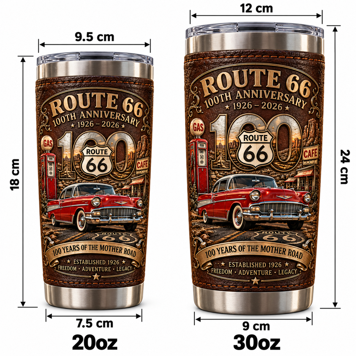 Route 66 100th Anniversary Heritage Insulated Travel Tumbler