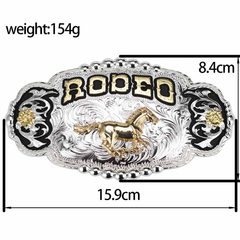 Big Gold Rodeo Cowboy Belt Buckle