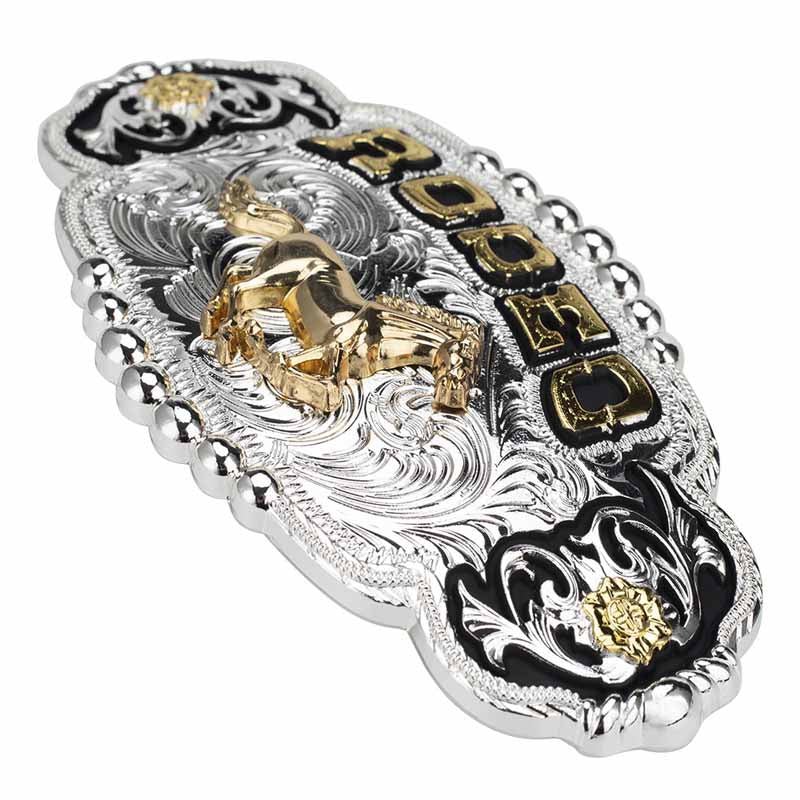 Big Gold Rodeo Cowboy Belt Buckle