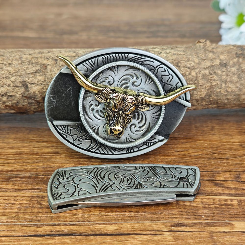 Antique Silver Cowboy Belt Buckle