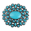 Boho Turquoise Cluster Western Belt Buckle