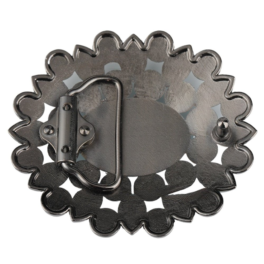 Boho Turquoise Cluster Western Belt Buckle