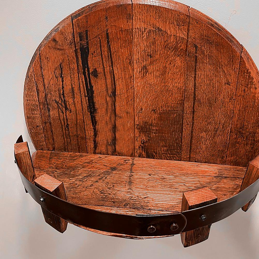Sikunuo | Rustic Oak Wall Shelf for Whiskey Bottles
