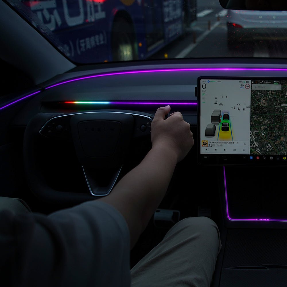 Sikunuo NeuroLight丨Model 3/Y Dashboard RGB Lights with Integrated BSD System
