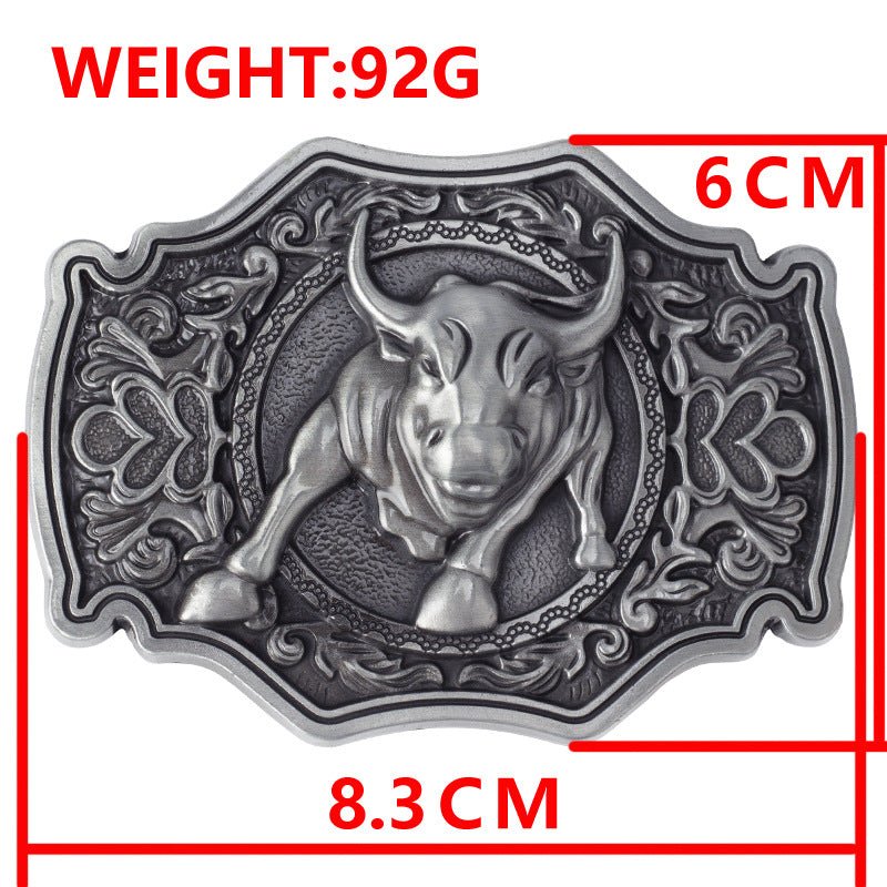 Bull Cowboy Western Belt Buckle