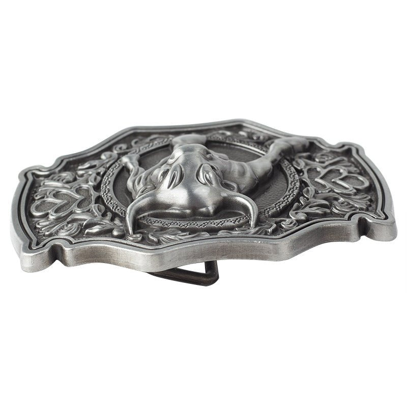 Bull Cowboy Western Belt Buckle