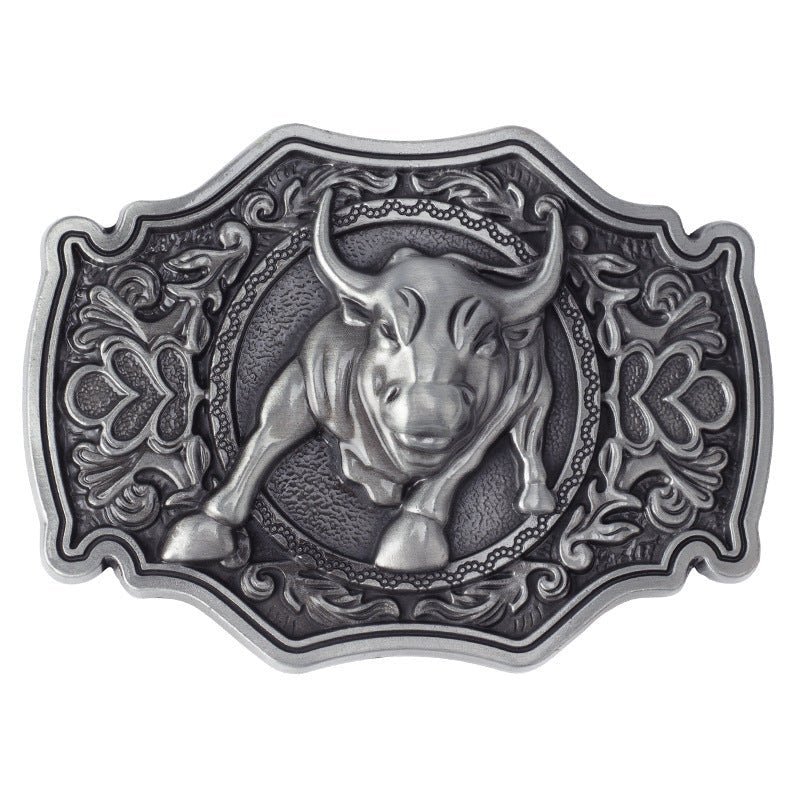 Bull Cowboy Western Belt Buckle