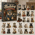 Bulldog Advent Calendar 2026 - 24 Acrylic Bulldog Ornaments