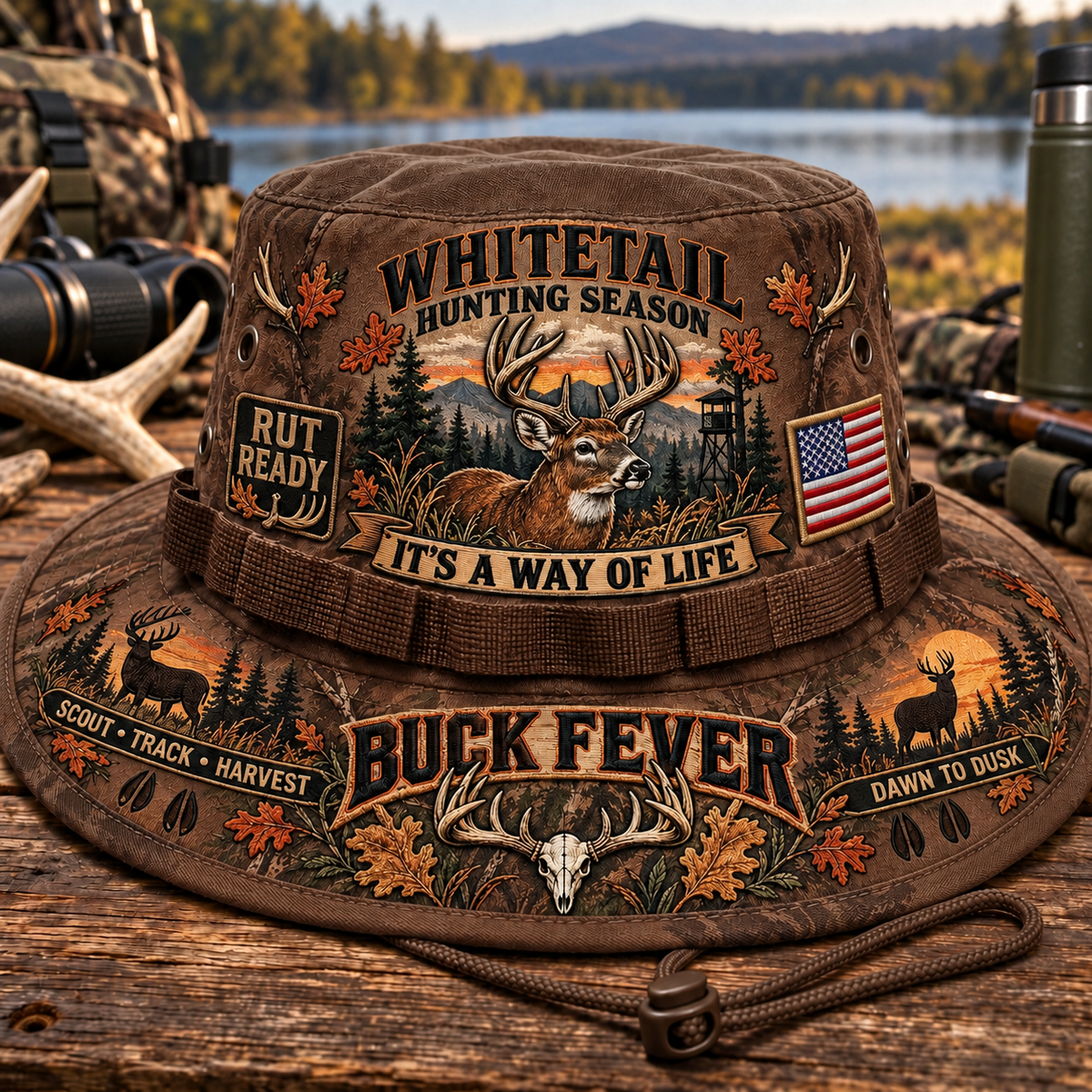 Whitetail Hunting Season Buck Fever Boonie Hat