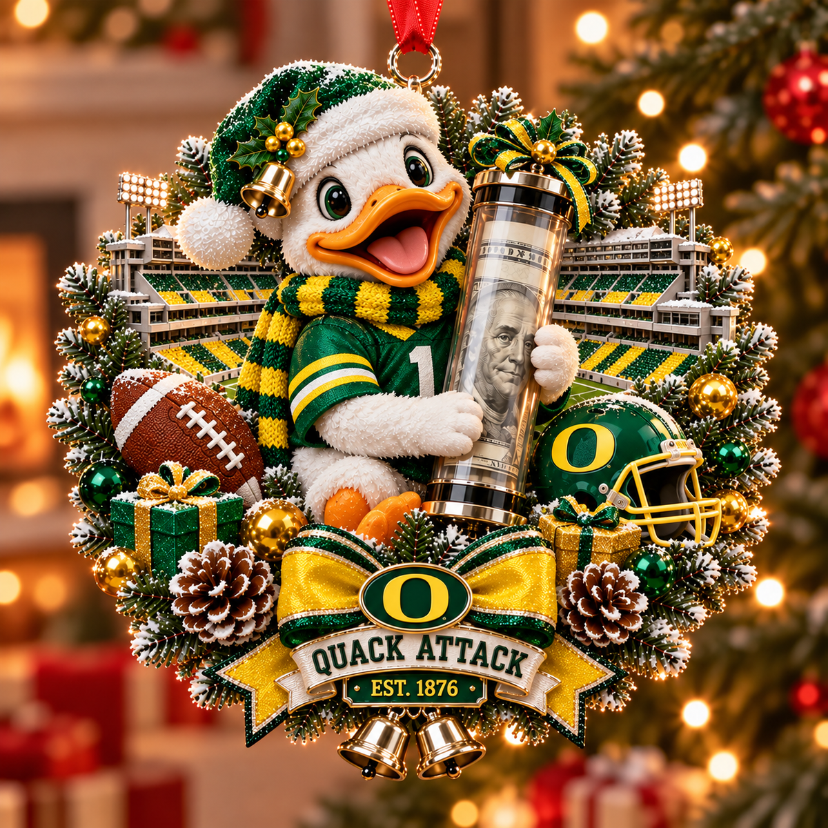 College Football Money Surprise Ornament