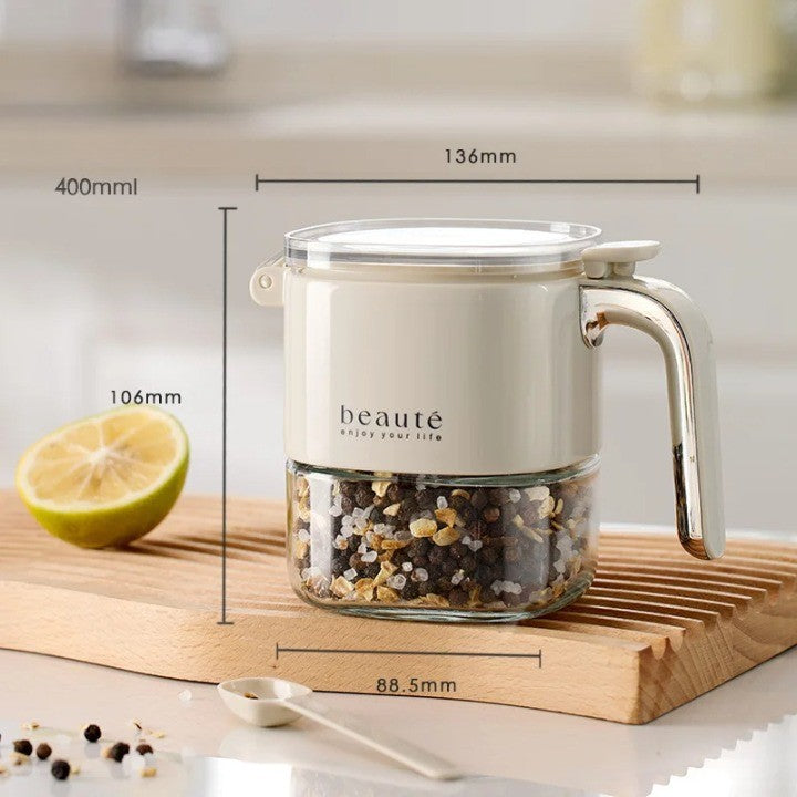 Sikunuo | Square Glass Seasoning Dispenser Bottle