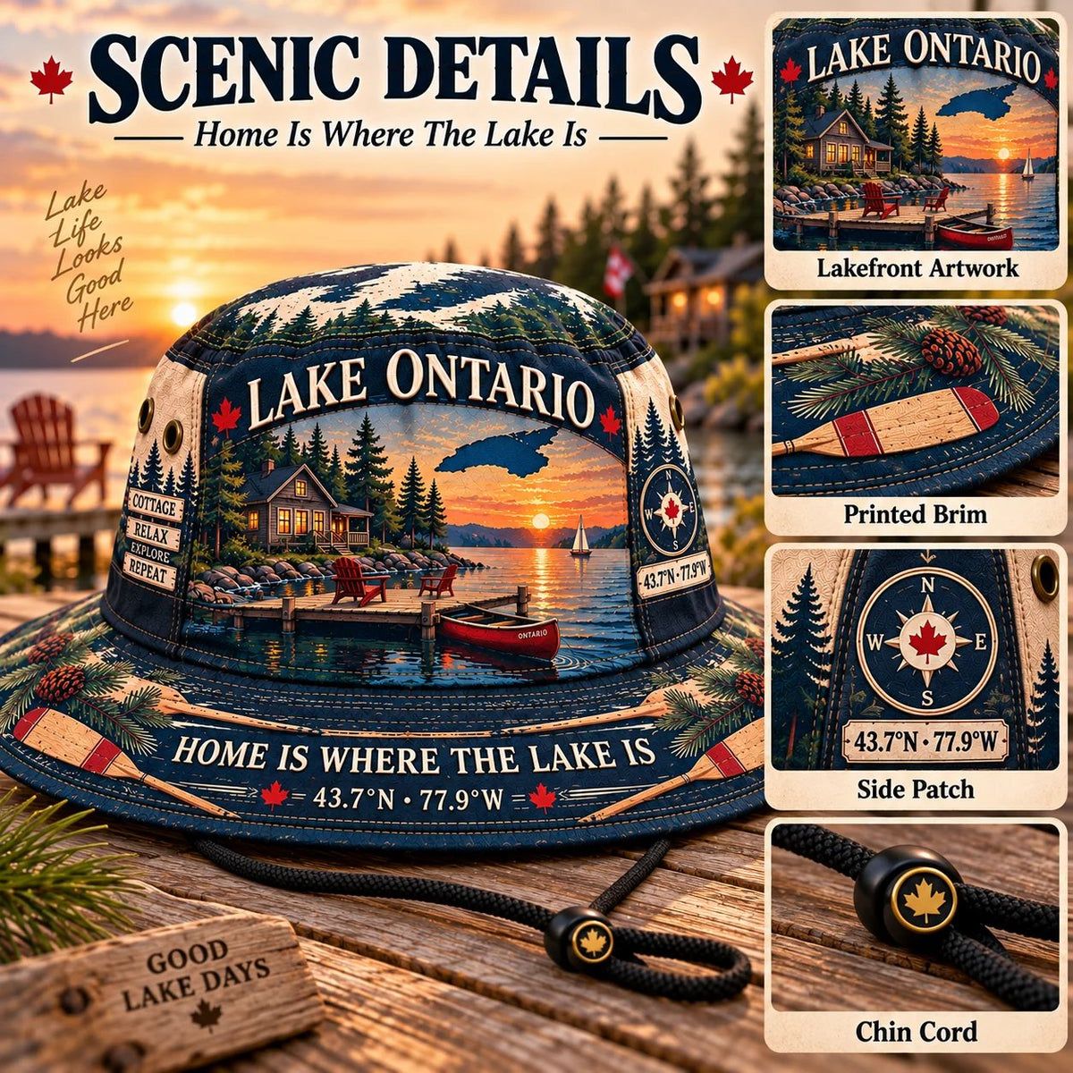 Lake Ontario Cottage Life Boonie Hat