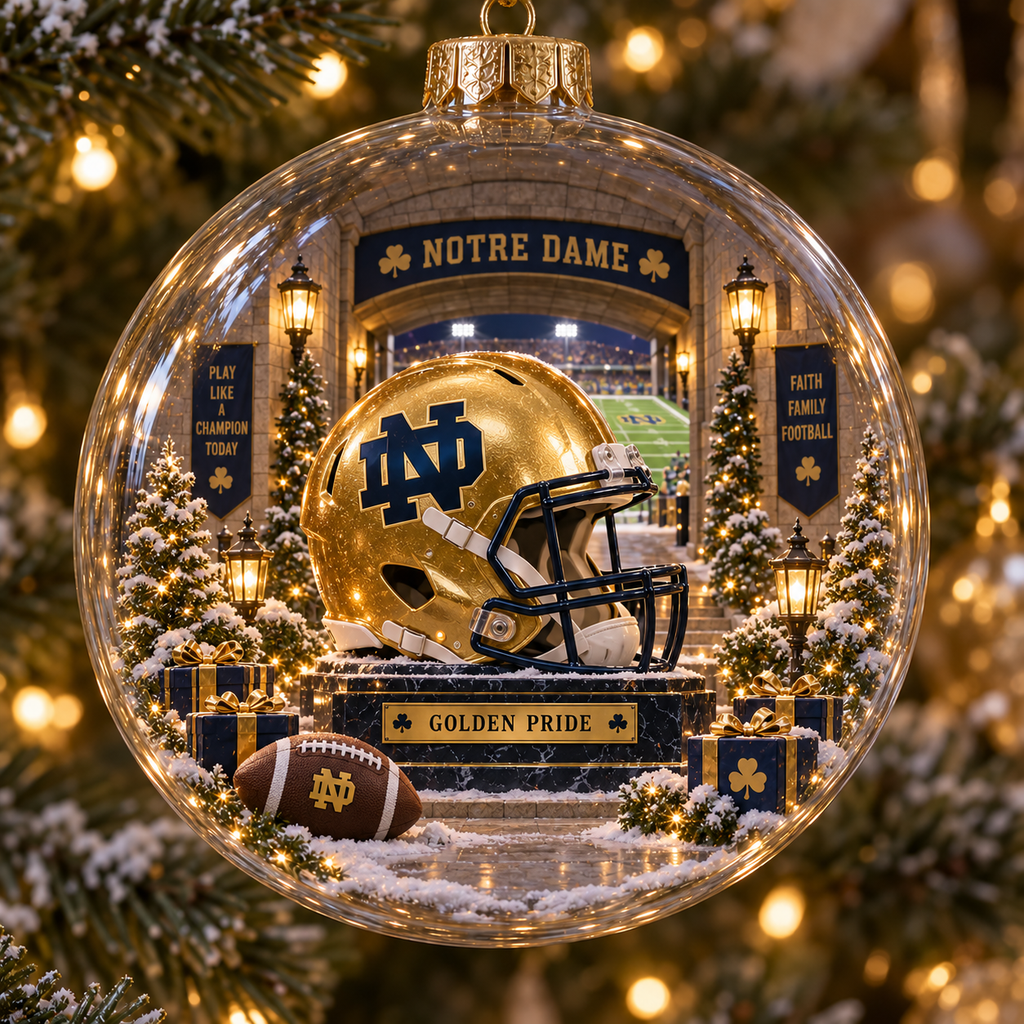 Play Like a Champion Today — Light-Up College Football Ornament