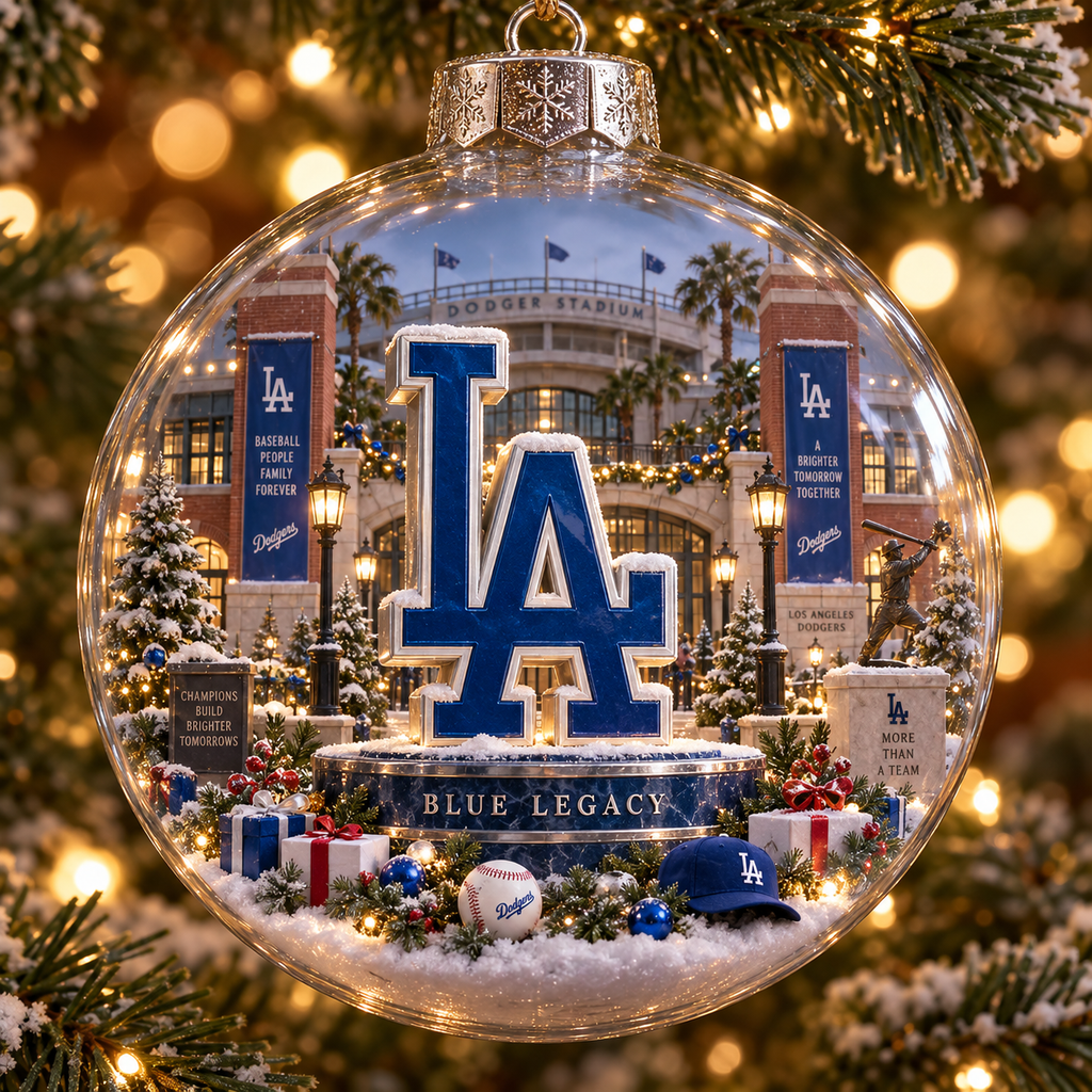 Think Blue — Light-Up Baseball Ornament