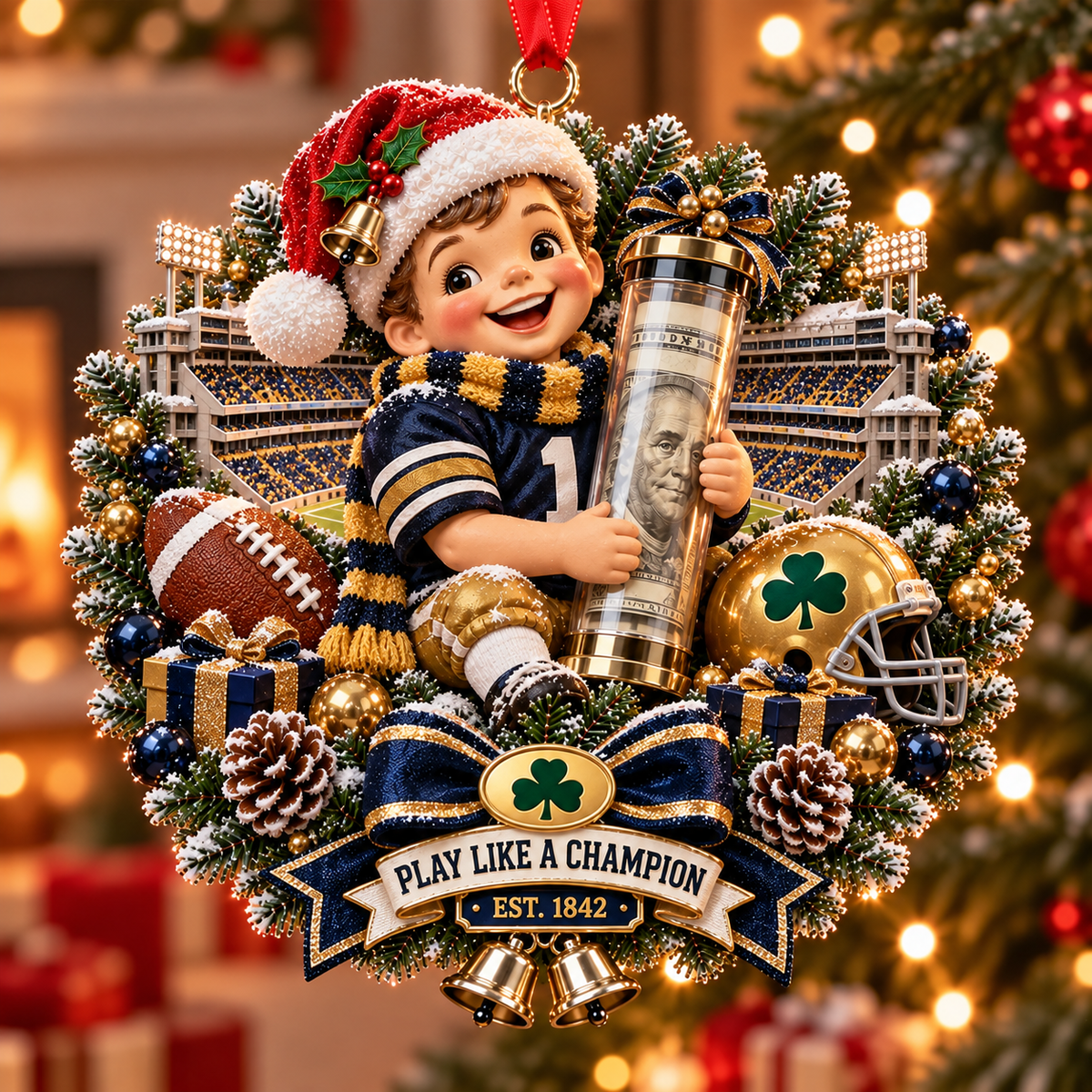 College Football Money Surprise Ornament