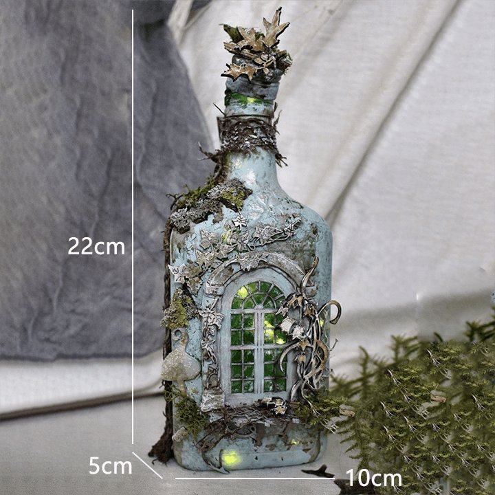 Sikunuo | Altered Art Bottle - Mystical forest stories