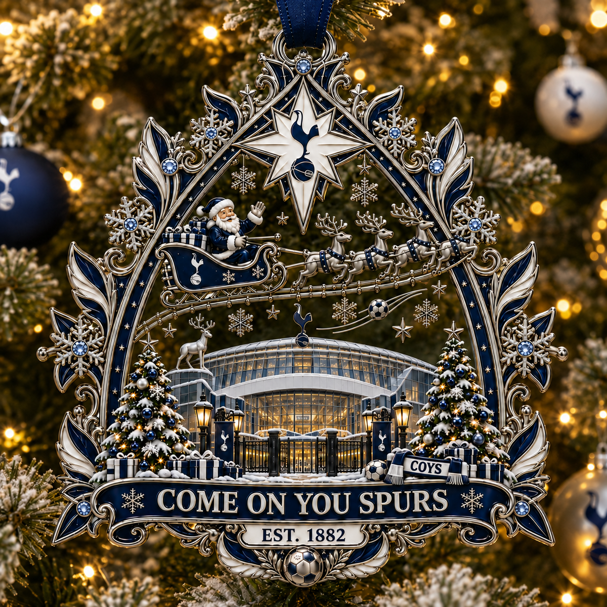 COME ON YOU SPURS Christmas Stadium Keepsake Ornament