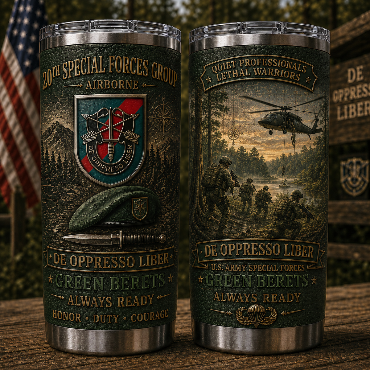 U.S. Army Special Forces Group Insulated Travel Tumbler Collection