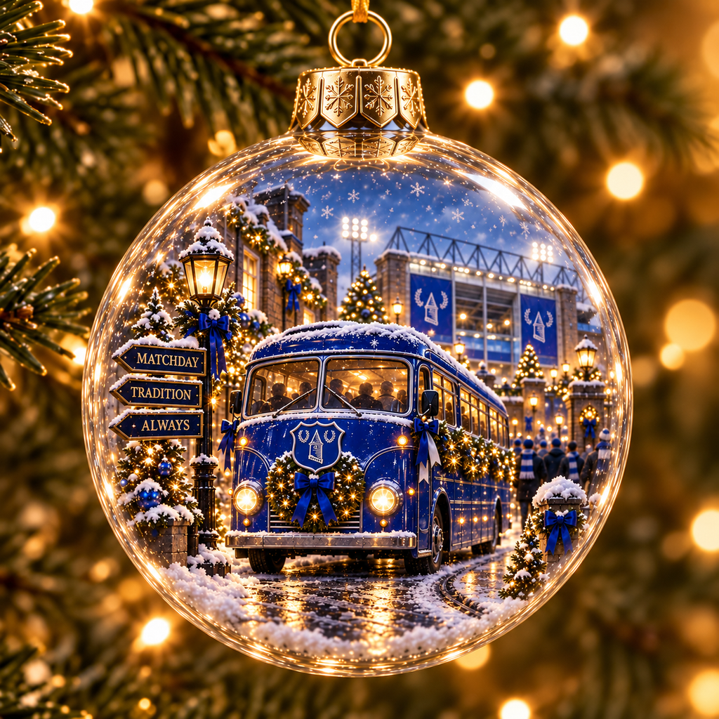 Nil Satis Nisi Optimum Light-Up Football Christmas Globe Ornament