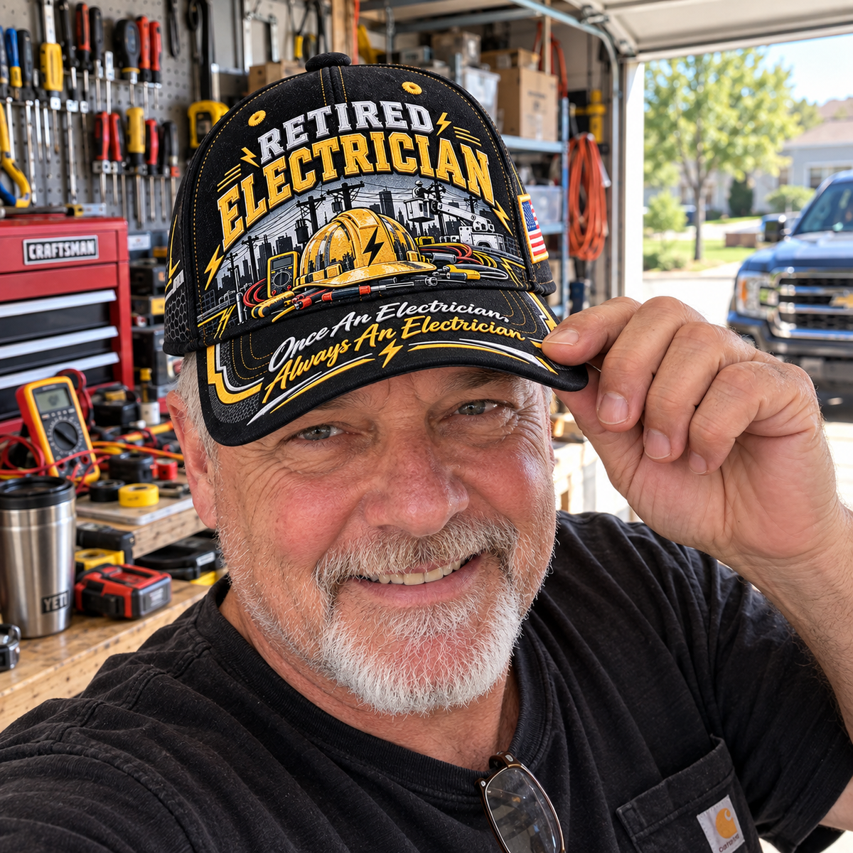 Retired Electrician Baseball Cap
