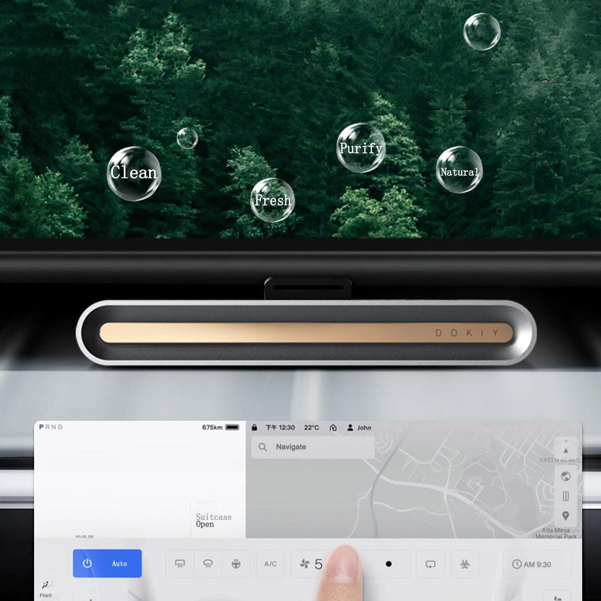 Sikunuo Car Fragrance Diffuser for Model 3/Y