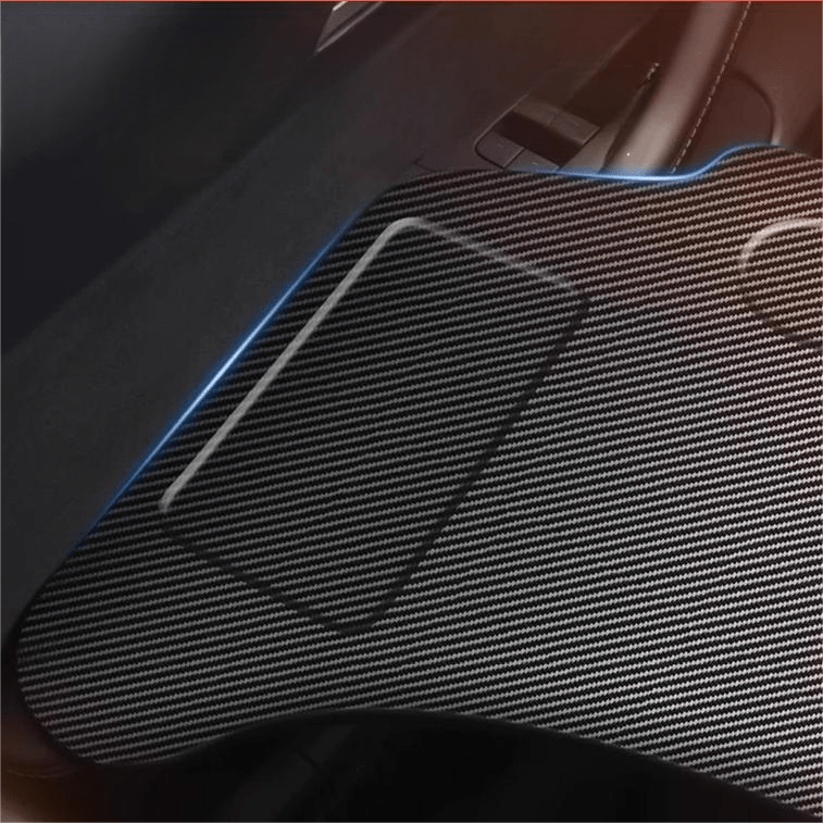 Carbon Fiber Pattern Foldable Working Tray Table for Model 3 Highland & Model Y Juniper | ABS