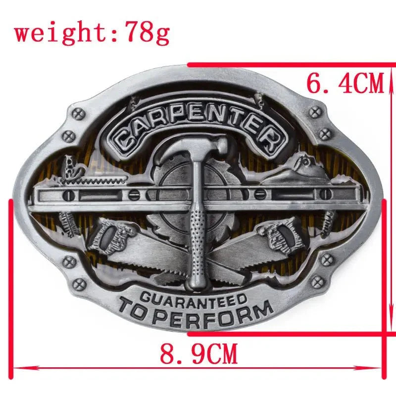 Carpenter Guaranteed To Perform Belt Buckles