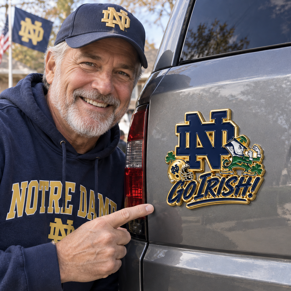 Go Irish Car Emblem Metal Badge