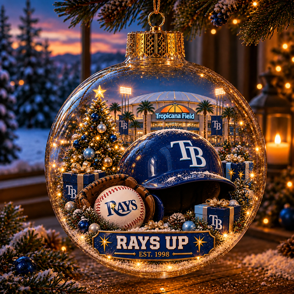 Bring the Ballpark Home — Light-Up Baseball Christmas Ornament