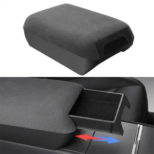 Center Console Armrest Riser with Hidden Sliding Storage for Model 3 Highland & Model Y Juniper