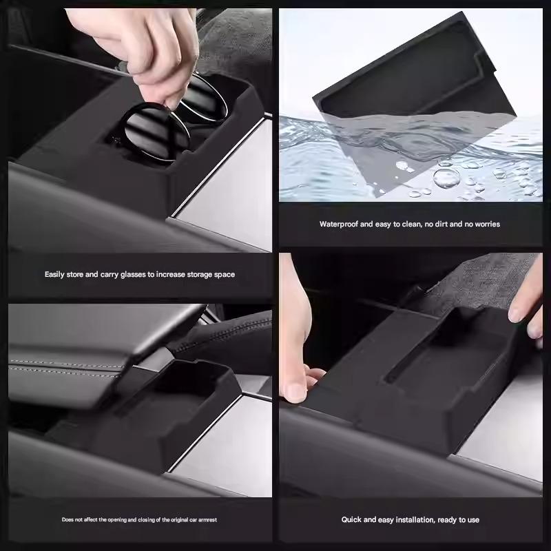 Center Console Glasses Tray for Model Y Juniper & Model 3 Highland | Sikunuo