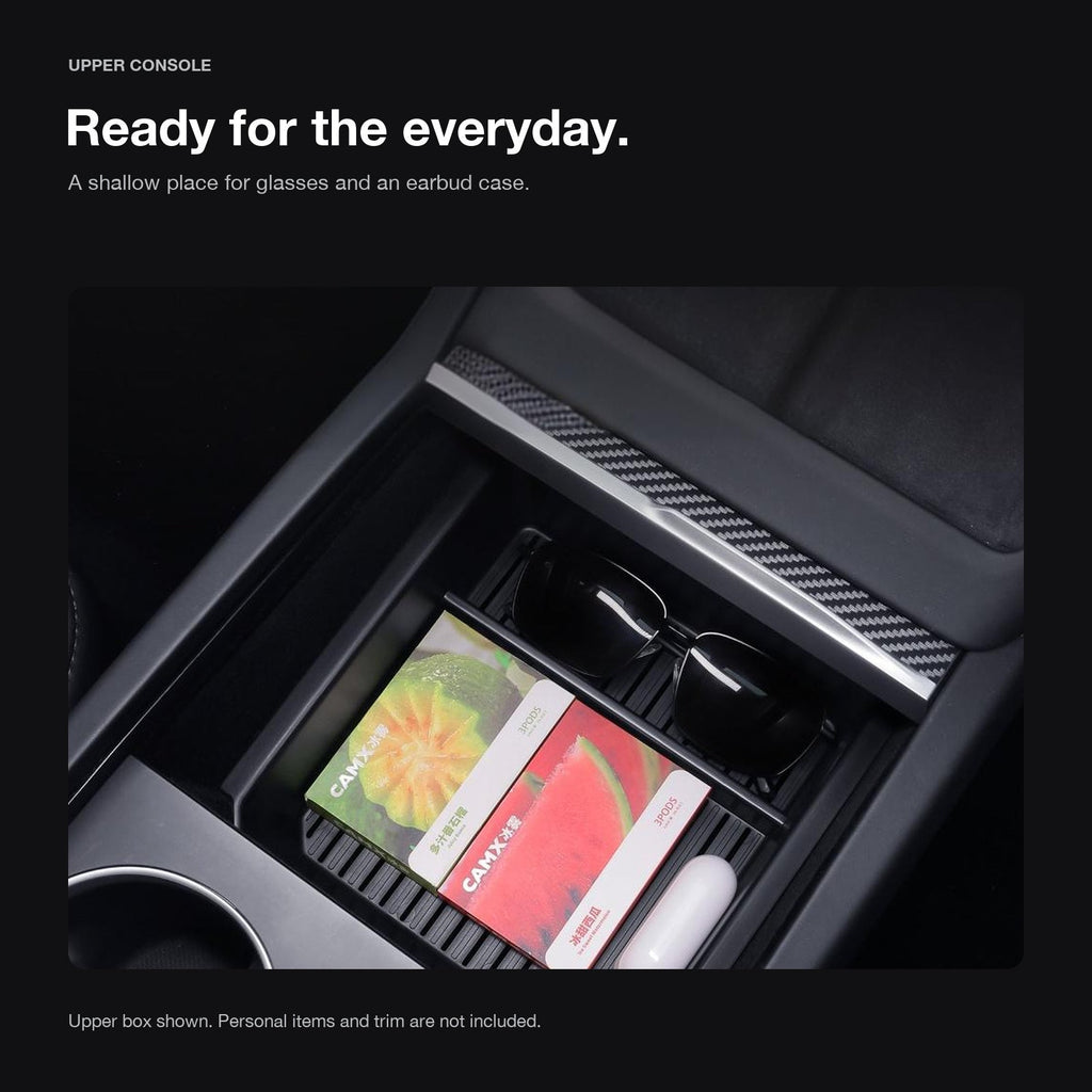 Center Console Storage Box for Model 3 Highland & Model Y Juniper | 3 Locations